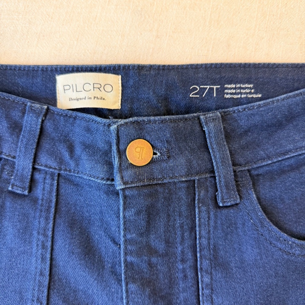 Pilcro Low-Rise Icon Flare Jeans Womens 27 Tall Blue Denim NWT - Picture 5 of 11